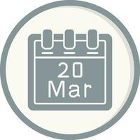 March 20 Vector Icon