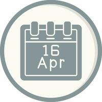 April 16 Vector Icon