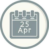 April 25 Vector Icon