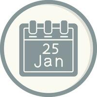 January 25 Vector Icon