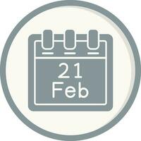 February 21 Vector Icon