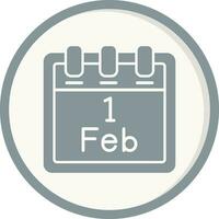 February 1 Vector Icon