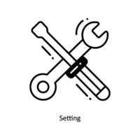 Setting doodle Icon Design illustration. Startup Symbol on White background EPS 10 File vector