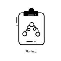 Planning doodle Icon Design illustration. Startup Symbol on White background EPS 10 File vector