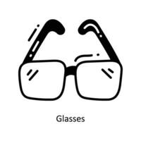 Glasses doodle Icon Design illustration. Startup Symbol on White background EPS 10 File vector