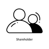 Shareholder doodle Icon Design illustration. Startup Symbol on White background EPS 10 File vector