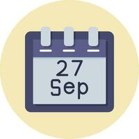 September 27 Vector Icon