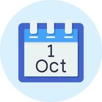 October 1 Vector Icon