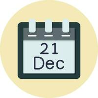 December 21 Vector Icon