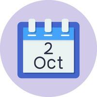 October 2 Vector Icon