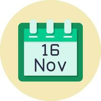 November 16 Vector Icon