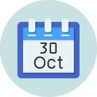 October 30 Vector Icon