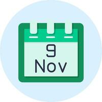 November 9 Vector Icon