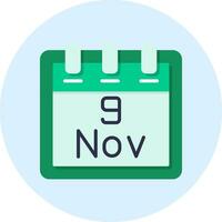 November 9 Vector Icon