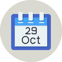 October 29 Vector Icon