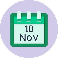 November 10 Vector Icon