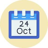 October 24 Vector Icon