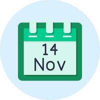 November 14 Vector Icon