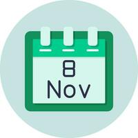 November 8 Vector Icon