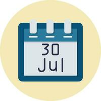 July 30 Vector Icon