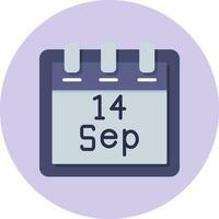 September 14 Vector Icon