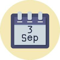 September 3 Vector Icon