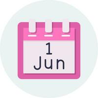 June 1 Vector Icon