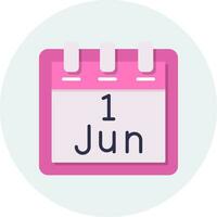 junio 1 vector icono