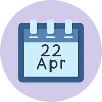 April 22 Vector Icon