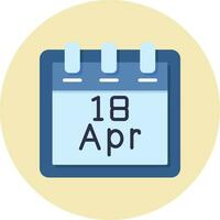 April 18 Vector Icon