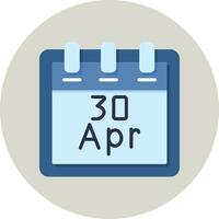 April 30 Vector Icon