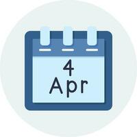 April 4 Vector Icon