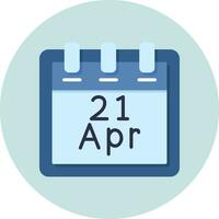 April  21 Vector Icon