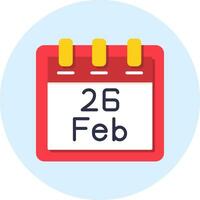 February 26 Vector Icon