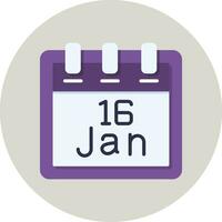 January 16 Vector Icon