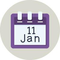 January 11 Vector Icon