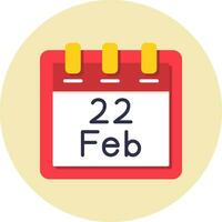 February 22 Vector Icon