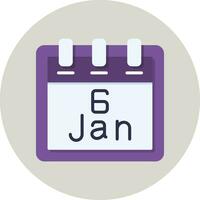 January 6 Vector Icon