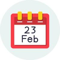 February 23 Vector Icon