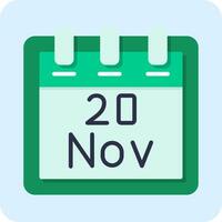 November 20 Vector Icon