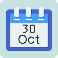 October 30 Vector Icon