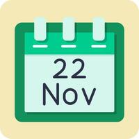 November 22 Vector Icon