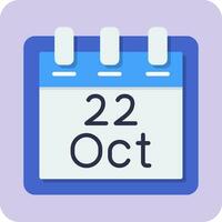 October 22 Vector Icon