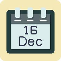 December 16 Vector Icon