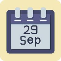 September 29 Vector Icon