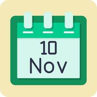 November 10 Vector Icon