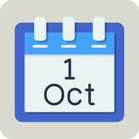 October 1 Vector Icon