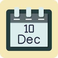 December 10 Vector Icon