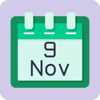 November 9 Vector Icon