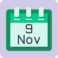 November 9 Vector Icon